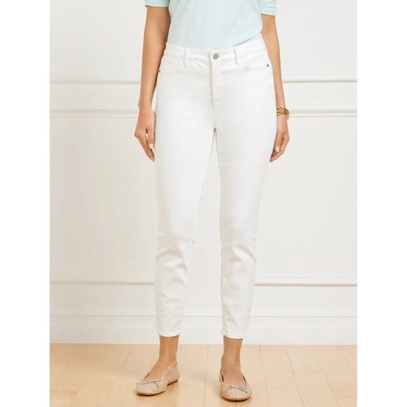 Talbots Denim - Talbots Womens Size 2 High Rise Jegging Crop Stretch Skinny Jeans in‎ White